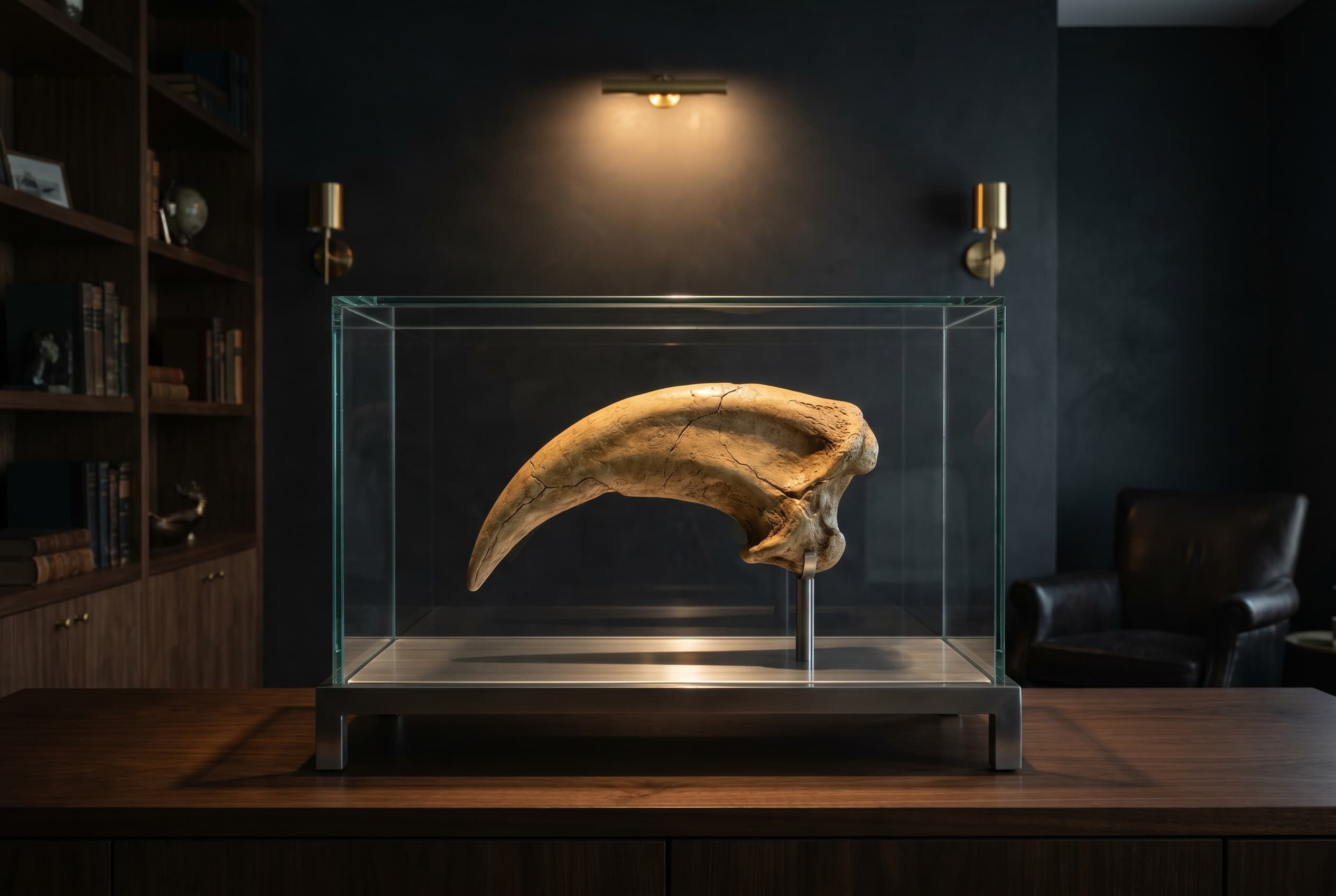 Allosaurus Claw — staged render in a staged setting