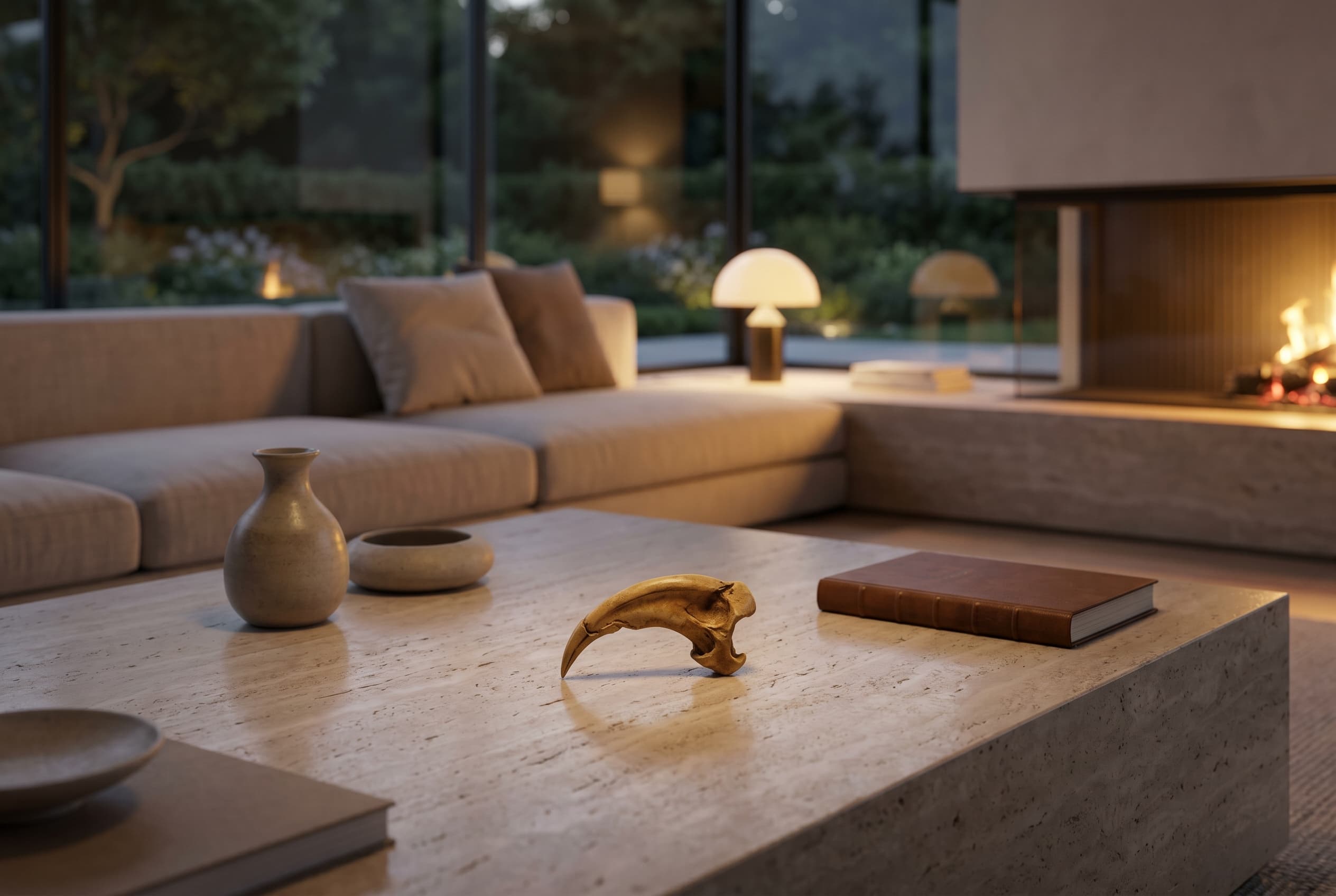 Archaeopteryx Claw — staged render in a staged setting