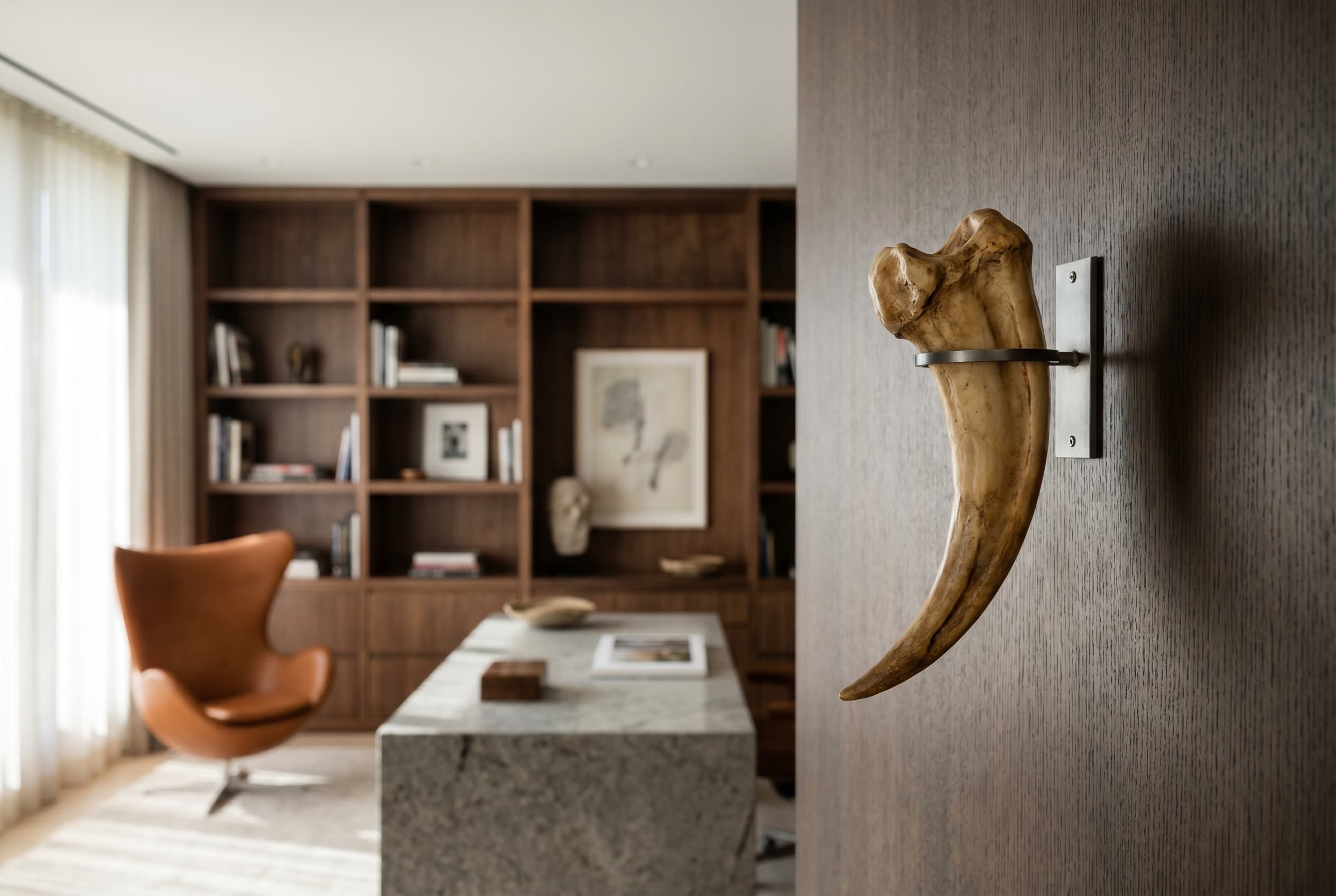 Archaeopteryx Claw — staged render in a staged setting
