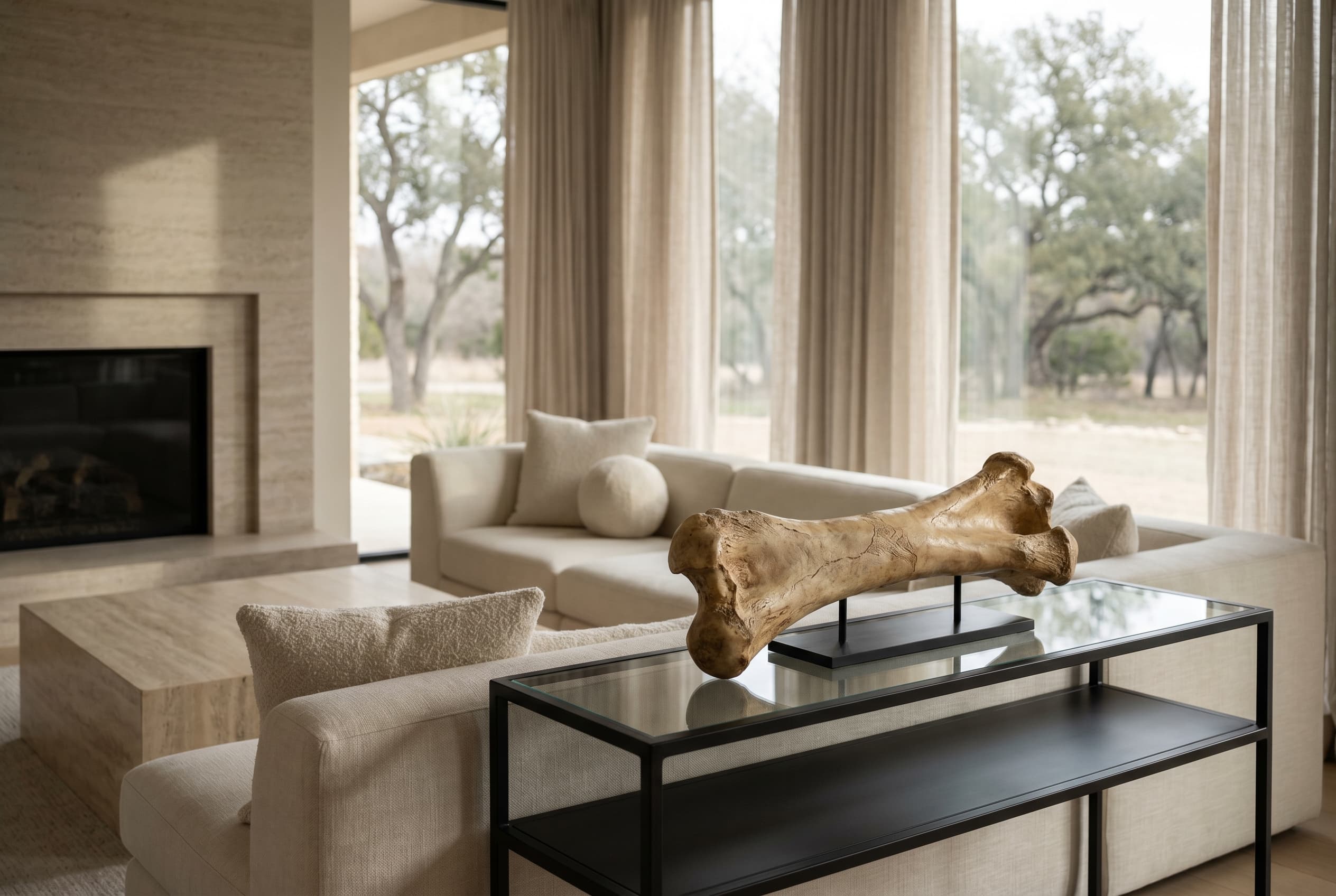 Stegosaurus Bone — staged render in a staged setting