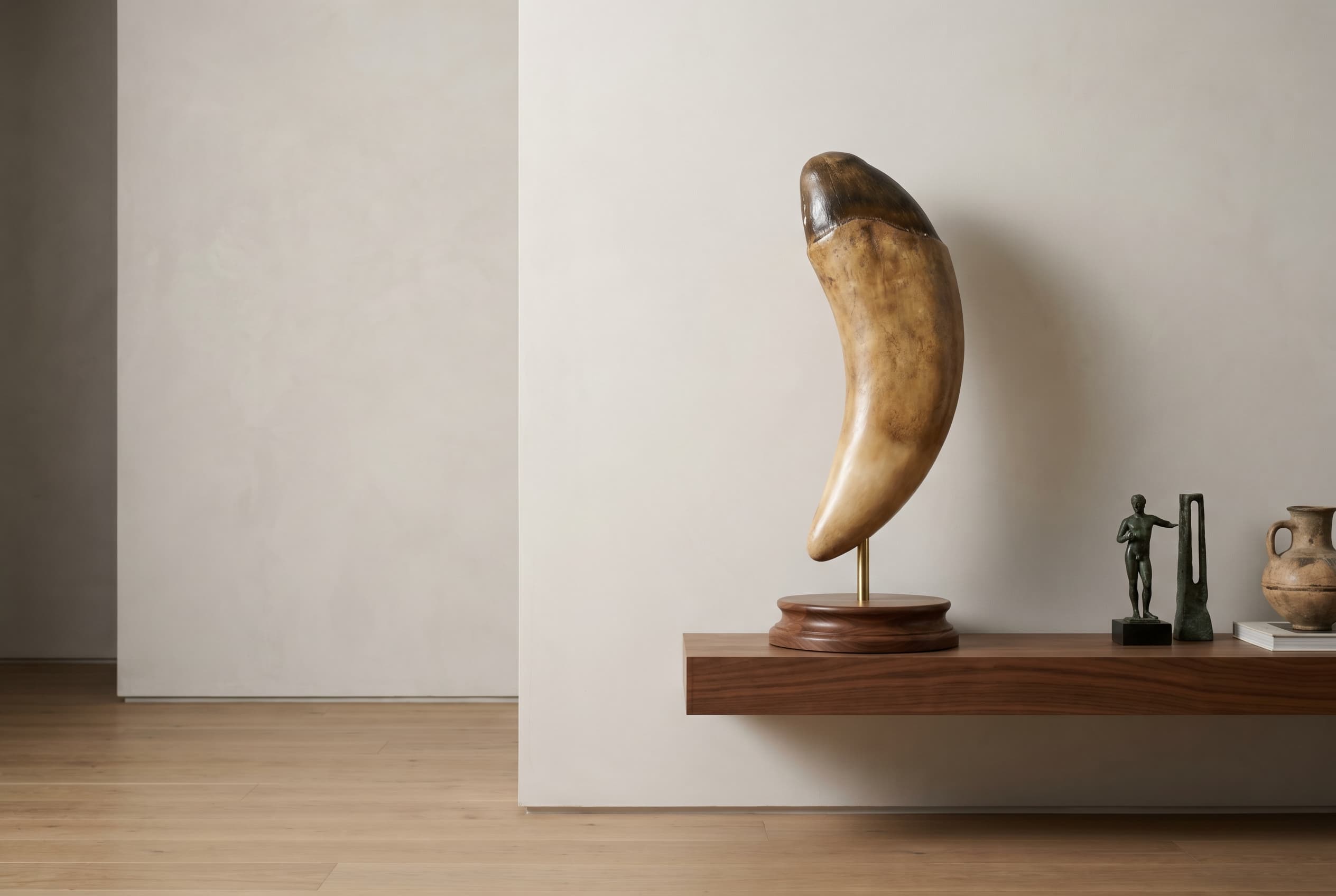 Tyrannosaurus rex Tooth — staged render in a staged setting